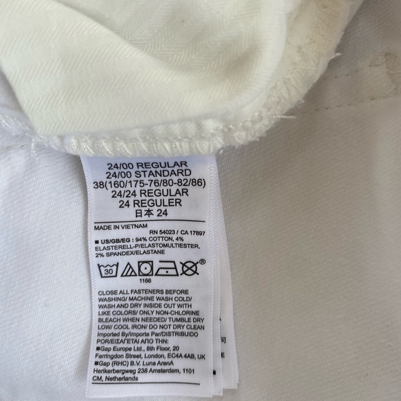 🆕Gap True Skinny Mid Rise White Jeans NWT Women’s Size 24 - Picture 10 of 15